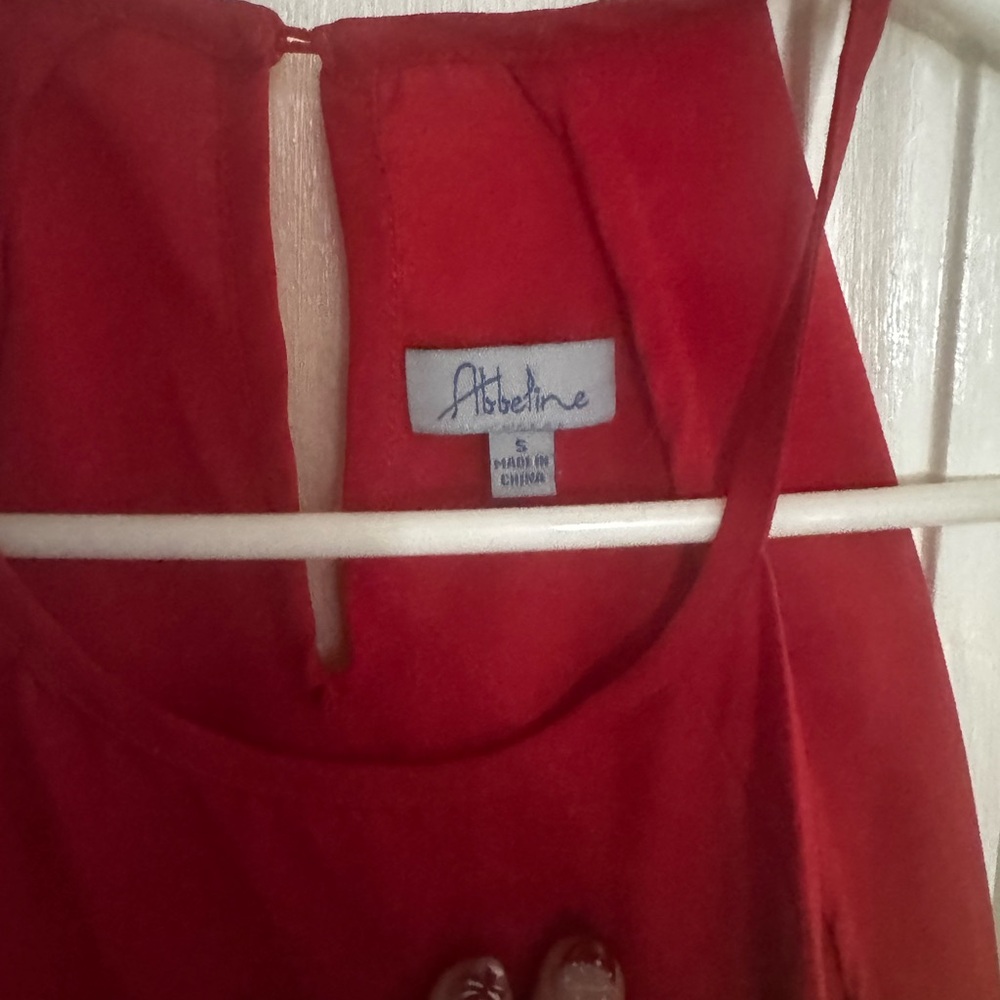 Abbeline Vibrant Red Halter Top - Picture 2 of 3